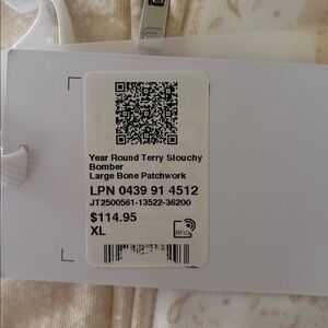 Fabletics Year Round Terry Slouchy Bomber, XLarge